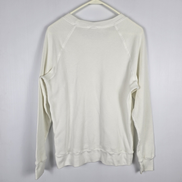 Aritzia Tna Women's White Waffle Knit Long Sleeve Ribbed Cuff And Sleeves Size S - Picture 3 of 11